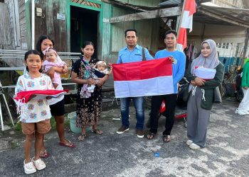 HUT Ke-80 RI BKPRMI kerjasama dengan DISPORA Lamandau canangkan Gerakan Pembagian Bendera Merah Putih